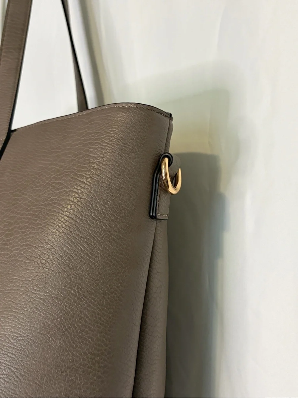 Poppy & Peonies Leather Go-Getter tote bag in Gray
